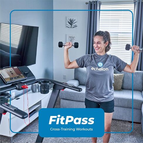 Echelon Stride Treadmill , Smart Foldable, 300 Lb Capacity, Motorized Incline, Comfortable Air Cushioning Deck , Elevate Home Workouts, Easy Storage, USB Charging Port + 30-Day Free Membership in Kuwait