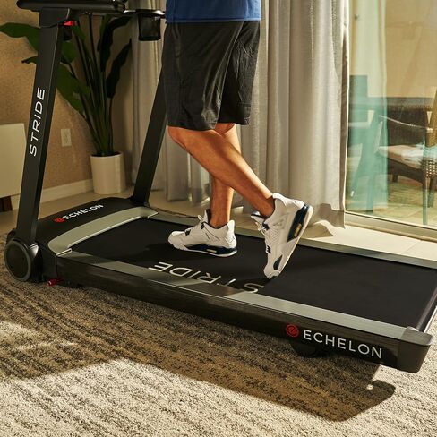 Echelon Stride Treadmill , Smart Foldable, 300 Lb Capacity, Motorized Incline, Comfortable Air Cushioning Deck , Elevate Home Workouts, Easy Storage, USB Charging Port + 30-Day Free Membership in Kuwait