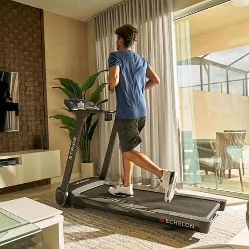 Echelon Stride Treadmill , Smart Foldable, 300 Lb Capacity, Motorized Incline, Comfortable Air Cushioning Deck , Elevate Home Workouts, Easy Storage, USB Charging Port + 30-Day Free Membership in Kuwait