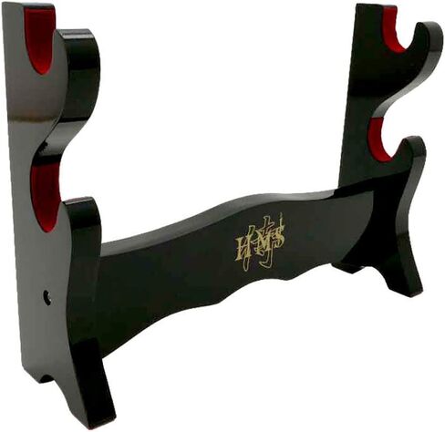Handmade Sword - Black Lacquered Wood, Deluxe Table Stand for Katana or Wakizashi Swords, Sword Table Display Holder in Saudi Arabia