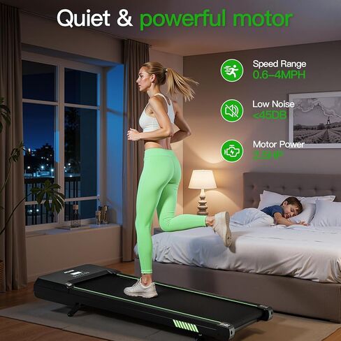 وسادة المشي Akluer مع انحدار تلقائي بنسبة 12%، أجهزة مشي تحت المكتب للمنزل والمكتب، وسادة مشي محمولة هادئة بقوة 2.5 حصان مع تطبيق ذكي وطرق ذات مناظر خلابة ومكبر صوت بلوتوث للمشي لمسافات طويلة في المنزل in Kuwait