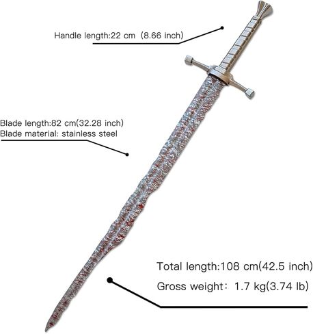 42.5inchs Slave Knight Gael Sword，Stainless steel，Cosplay Prop, Game Collection Decoration for Adults in Kuwait