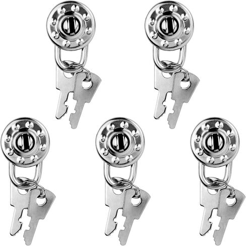 5 Pack Mini Diary Padlock, Small Locks with Keys, Tiny Luggage Locks for Travel, Journal, Jewelry, Backpack, Boxes (Square, 5) in Saudi Arabia