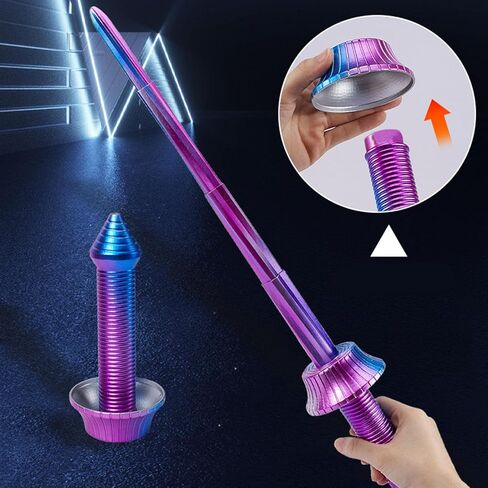 Pongnas Portable Spiral Retractable Telescopic Sword, 3D Printing, Lightweight, Fun to Play, Space Saving Retractable Sword Toy for Stress Relief (Gradient) in Saudi Arabia