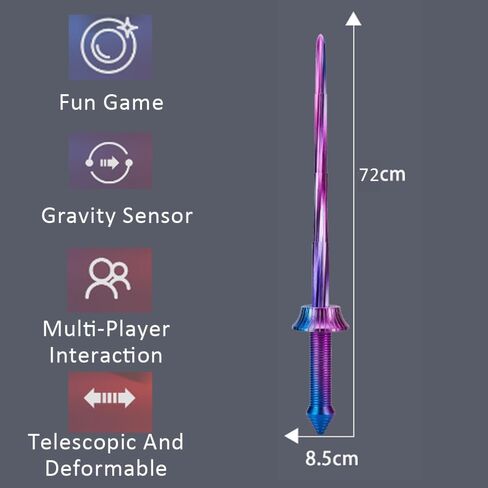 Pongnas Portable Spiral Retractable Telescopic Sword, 3D Printing, Lightweight, Fun to Play, Space Saving Retractable Sword Toy for Stress Relief (Gradient) in Saudi Arabia