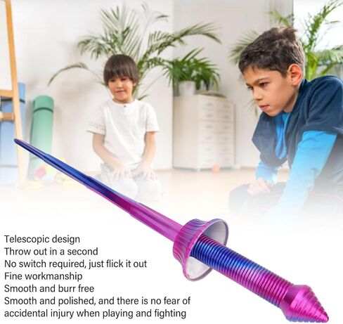 Pongnas Portable Spiral Retractable Telescopic Sword, 3D Printing, Lightweight, Fun to Play, Space Saving Retractable Sword Toy for Stress Relief (Gradient) in Saudi Arabia