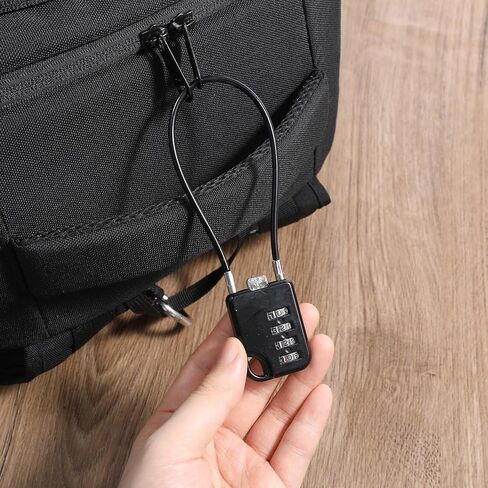 قطعتان من القفل المدمج ذو التصميم المدمج القابل لإعادة الضبط المكون من 4 أرقام مع كابل بطول 7 بوصات، وقفل كومبو لكابلات متينة من الفولاذ المقاوم للصدأ، وأقفال كابلات صغيرة مع قفل متعدد الأغراض لحقيبة السفر، وصالة الألعاب الرياضية in Kuwait