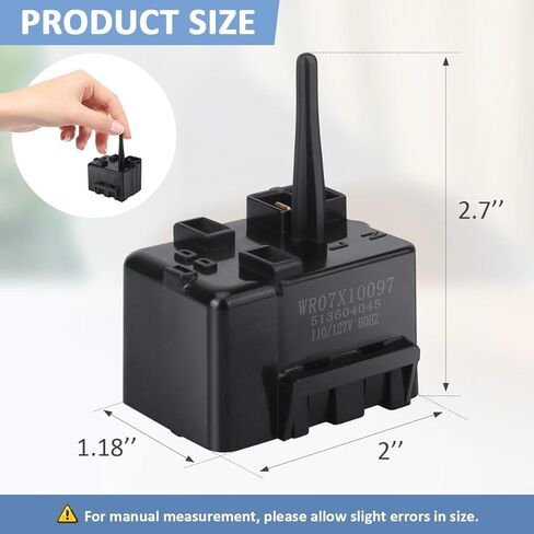 WR07X10097 لاستبدال مرحل ضاغط الثلاجات GE وتجميع التحميل الزائد، يستبدل 1265640 PS1766101 AP4300623 513604045 in Kuwait