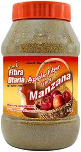 مسحوق ألياف التفاح، 21.9 أونصة، تخفيف Fibra Para El Estreñimiento، مسحوق مكمل للألياف لصحة الجهاز الهضمي، يدعم الانتظام، مصدر الألياف الغذائية الطبيعية، ألياف التفاح من مانزانا in Kuwait