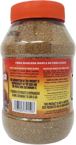 مسحوق ألياف التفاح، 21.9 أونصة، تخفيف Fibra Para El Estreñimiento، مسحوق مكمل للألياف لصحة الجهاز الهضمي، يدعم الانتظام، مصدر الألياف الغذائية الطبيعية، ألياف التفاح من مانزانا in Kuwait