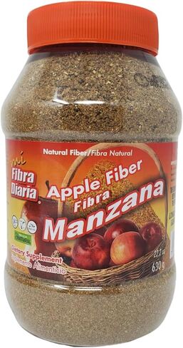 مسحوق ألياف التفاح، 21.9 أونصة، تخفيف Fibra Para El Estreñimiento، مسحوق مكمل للألياف لصحة الجهاز الهضمي، يدعم الانتظام، مصدر الألياف الغذائية الطبيعية، ألياف التفاح من مانزانا in Kuwait