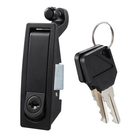 Ciieeo 2-Pack Key Locking Compression Latches Hand Operated Zinc Alloy Door Locks for Cabinets Sturdy Compression Latches with Key for Security in Saudi Arabia