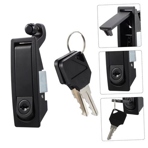 Ciieeo 2-Pack Key Locking Compression Latches Hand Operated Zinc Alloy Door Locks for Cabinets Sturdy Compression Latches with Key for Security in Saudi Arabia