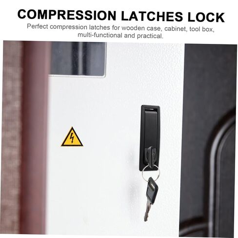 Ciieeo 2-Pack Key Locking Compression Latches Hand Operated Zinc Alloy Door Locks for Cabinets Sturdy Compression Latches with Key for Security in Saudi Arabia