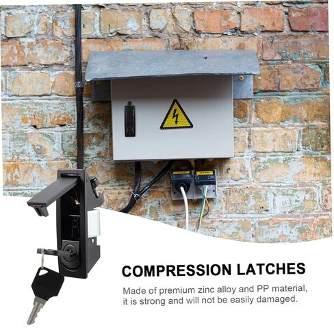 Ciieeo 2-Pack Key Locking Compression Latches Hand Operated Zinc Alloy Door Locks for Cabinets Sturdy Compression Latches with Key for Security in Saudi Arabia
