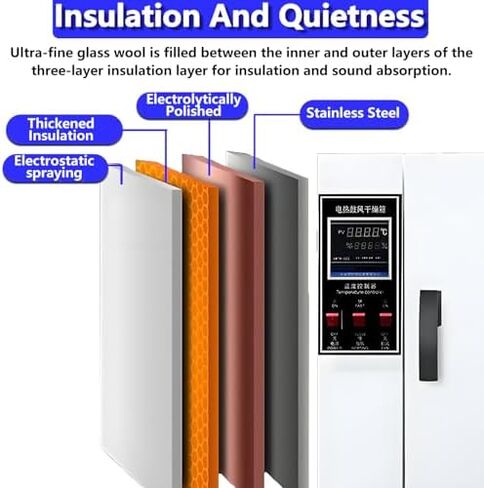 فرن تجفيف المختبر الرقمي سعة 40 لتر، فرن تسخين وتجفيف مزود بمقياس للضغط، وحدة تحكم رقمية، بطانة مجلفنة للاستخدام الصناعي والمعملي، فعال وموثوق in Kuwait