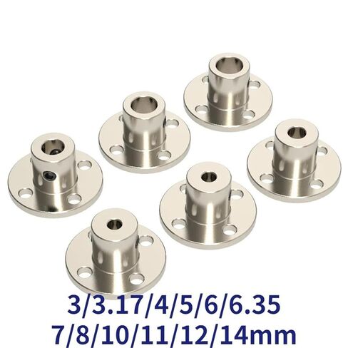 Rigid Flange Coupling 3/3.17/4/5/6/6.35/7/8/10/11/12/14mm Motor Guide Shaft Coupler Connector 5/15Pcs(5pcs 12mm) in Saudi Arabia