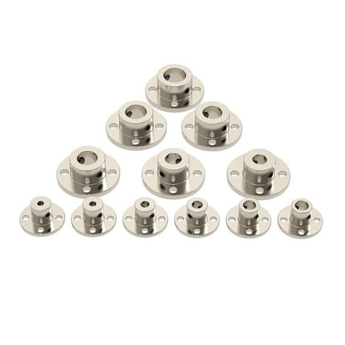 Rigid Flange Coupling 3/3.17/4/5/6/6.35/7/8/10/11/12/14mm Motor Guide Shaft Coupler Connector 5/15Pcs(5pcs 12mm) in Saudi Arabia