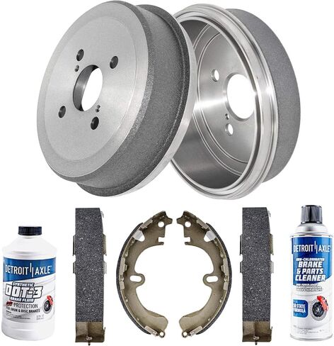 Detroit Axle-مجموعة الفرامل الخلفية لعام 1993-1998 Toyota Corolla ، 1993-1997 Geo Prizm ، 1998-2002 Chevrolet Prizm ، أحذية الفرامل ذات الأحذية شبه المعدنية. in Kuwait