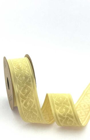 11 Yard Jacquard Burgundy Celtic Knot Ribbon Sewing Trim 1.37 inch, Vintage Jacquard Ribbon, for DIY Sewing Trim in Kuwait
