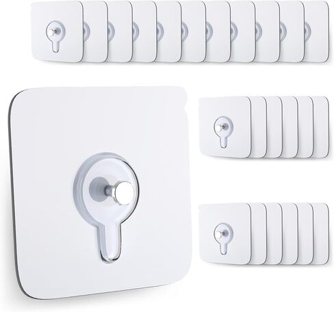 14 Pack-Adhesive Hooks, Waterproof Removable，Hooks for Walls no Damage，no Drill Picture Hangers，Sticky Hooks for Hanging in Saudi Arabia