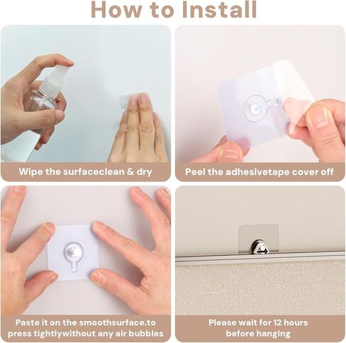 14 Pack-Adhesive Hooks, Waterproof Removable，Hooks for Walls no Damage，no Drill Picture Hangers，Sticky Hooks for Hanging in Saudi Arabia