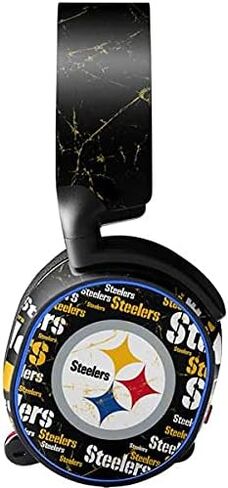Skinit Decal Skin Compatible with SteelSeries Arctis 3 Gaming Headset - Officially Licensed NFL Pittsburgh Steelers Black Blast Design in Saudi Arabia