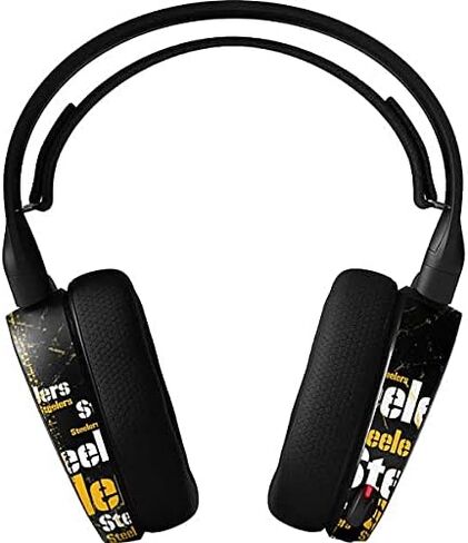 Skinit Decal Skin Compatible with SteelSeries Arctis 3 Gaming Headset - Officially Licensed NFL Pittsburgh Steelers Black Blast Design in Saudi Arabia