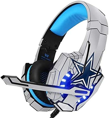 ملصق Skinit متوافق مع سماعة الألعاب BENGOO G9000 - تصميم شعار كبير مرخص رسميًا من NFL Dallas Cowboys in Saudi Arabia