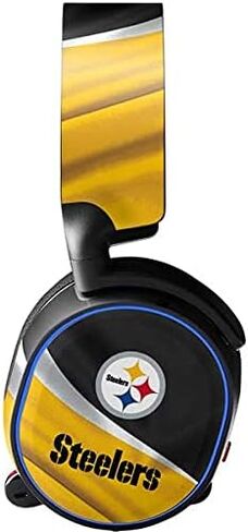 Skinit Decal Skin Compatible with SteelSeries Arctis 3 Gaming Headset - Officially Licensed NFL Pittsburgh Steelers Design in Saudi Arabia