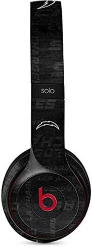 Skinit Decal Audio Skin Compatible with Beats Solo 2 Wireless - Officially Licensed NFL Los Angeles Chargers Black & White Design in Saudi Arabia