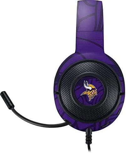 ملصق Skinit متوافق مع سماعة الألعاب Razer Kraken X - تصميم رؤية مزدوجة مرخص رسميًا من NFL Minnesota Vikings in Saudi Arabia