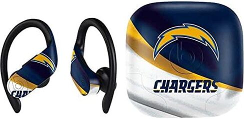 Skinit Decal Audio Skin Compatible with PowerBeats Pro - Officially Licensed NFL Los Angeles Chargers Design in Saudi Arabia