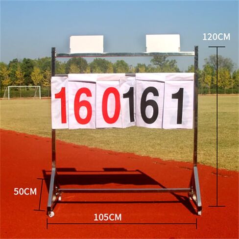Digit Scoreboard Basketball Game Scoreboard Turn The Scoreboard Floor Stand Scoreboard Multifunctional Ball Game Scoreboard Knowledge Competition,Silver-120X105X50Cm in Saudi Arabia
