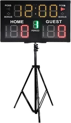 Battery-Powered Led Display Basketball Scoreboard Panel, Brightness Adjusted, Remote Controlled, Optional Tripod,Suit B in Saudi Arabia