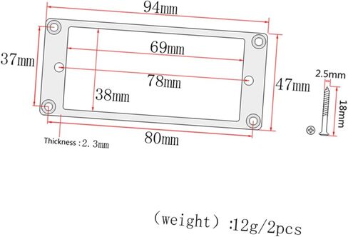ERINGOGO Wood Humbucker Pickup Ring with 8 Screws Double Coil Electric Guitar Pickup Mounting Frame for Replacement in Saudi Arabia