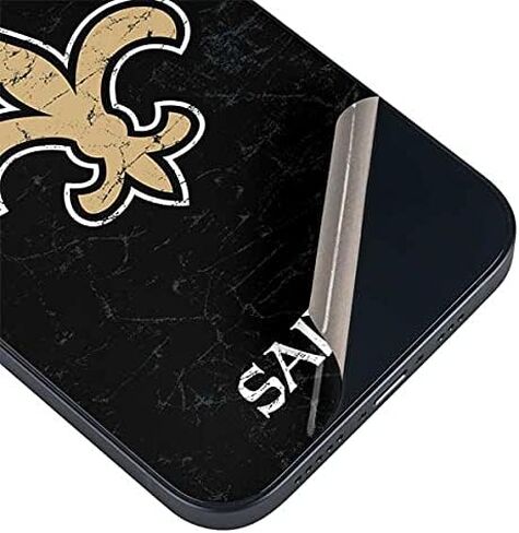 Skinit Decal Phone Skin Compatible with iPhone 13 Mini - Officially Licensed NFL New Orleans Saints Distressed Design in Saudi Arabia