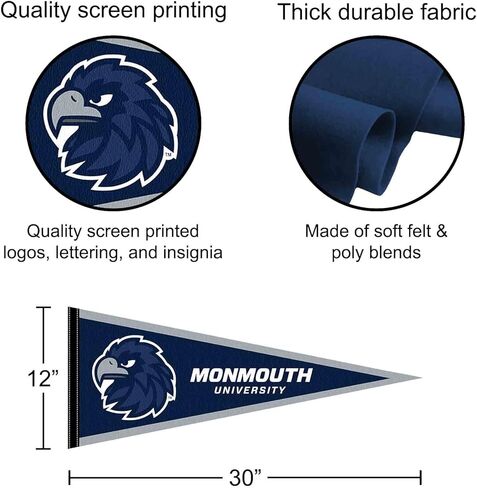 Monmouth Hawks Logo Pennant Flag in Saudi Arabia