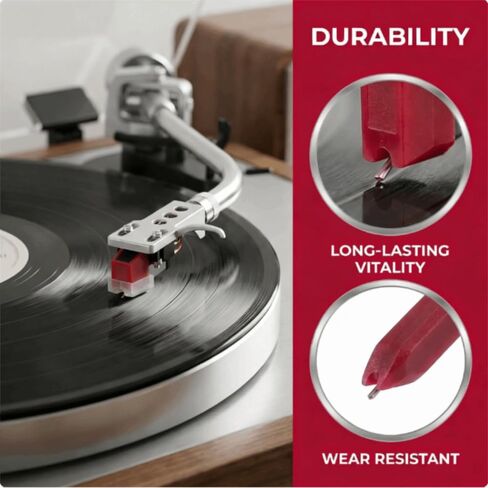 قلم الفونوغراف لمشغل التسجيلات - نظام ستيريو مغناطيسي مزدوج مع التقاط عالي الدقة، خرطوشة مغناطيسية قابلة لإعادة التعبئة للأقراص الدوارة in Kuwait