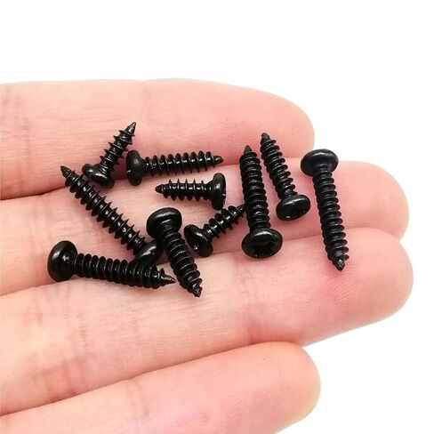 1 Kit Black Steel Phillips Pan Cross Round Head Self-Tapping Wood Screw Mix M1 M1.2 M1.4 M1.7 M2 M2.6 M3 M4 Assortment Set(Set E 1000pcs) in Saudi Arabia