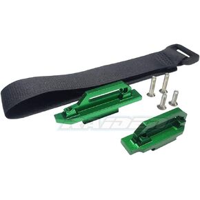 Aluminium Alloy Tall Battery Holder Mount Hold Down for Traxxas 1/10 4wd Slash LCG Chassis - Green