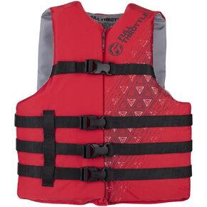 Full Throttle Adult Universal Ski Vest, Universal, Red