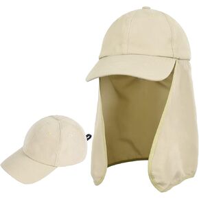 Solaris Mens Sun Hat Neck Flap 2 in 1 Foldable Waterproof UPF 50+ Baseball Cap Fishing Hiking Outdoor in Saudi Arabia