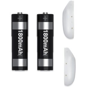 D.Gruoiza Replacement Rechargeable Batteries Part Kit Charging Dock for Quest 2, Includes Quest 2 Controller Battery Covers and Rechargeable Ni-MH AA Batteries