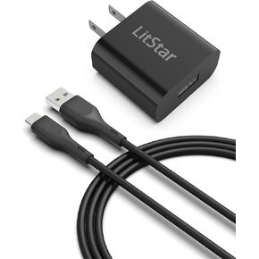 Type C 18W Fast Quick Charger for Samsung Galaxy Tab A7 Lite 8.7"/ Tab A7 10.4" (2020)/ Tab S6 Lite/Tab A 8.4" (2020) SM-T500/T597/T307 SM-P610 Tablet Charger USB C Charging Cable Power Adapter Cord