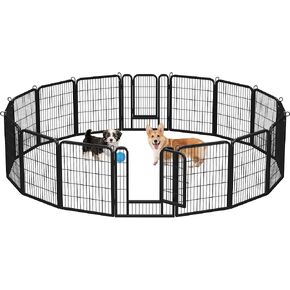 Yaheetech Dog Playpen Outdoor, Indoor Pen for Large/Medium/Small Dogs Animals Portable Playpen for RV Camping Garden Yard 32" Height 16 Panels