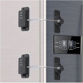 3 Pack Refrigerator Lock Refrigerator Lock for Kids Adhesive Freezer Lock Strong Non-Marking Adhesive No Drilling for Cabinets,Drawers,Refrigerators,Windows and Child Safety Locks(Black)