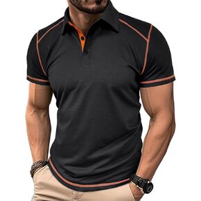 Men's Polo Shirts Short Sleeve Casual Golf Moisture Wicking Performance Fashion T-Shirts