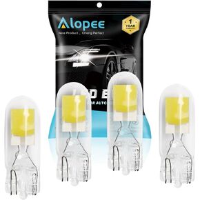 Alopee 4 Pack 194 Bulb Warm White Led 2700K Replacement for 168 194 W5W T10 Led Bulb Car Interior Lighting RV Led Light Bulbs Under Cabinet Lights DC 12V Only