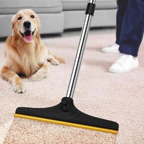 B-Land Carpet Rake for Pet Hair Removal, Reusable Pet Hair Removal Tool Cat Dog Hair Remover with 60" Long Adjustable Handle, Carpet Brush Carpet Scraper Pet Hair Remover Broom